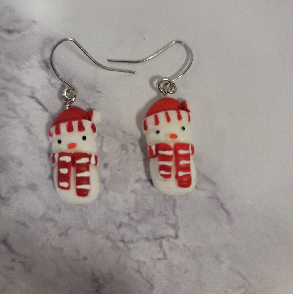 Snowman earrings
